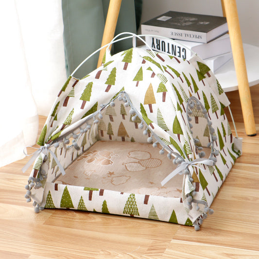 Cat Tent Enclosed Bed