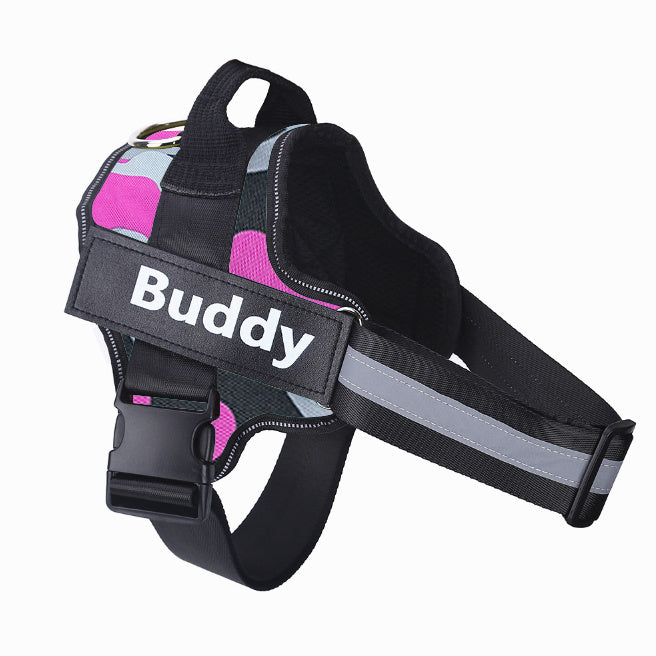 Personalized Reflective Adjustable Pet Harness For Small And Large Dogs