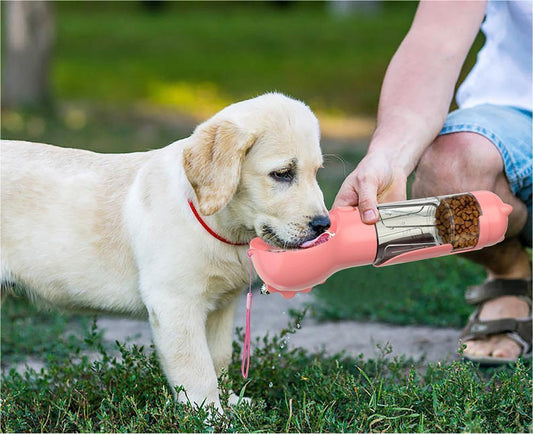Portable Dog Feeder And WaterBowl With Storage