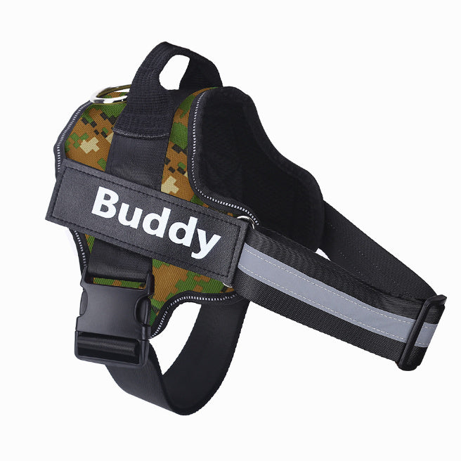 Personalized Reflective Adjustable Pet Harness For Small And Large Dogs