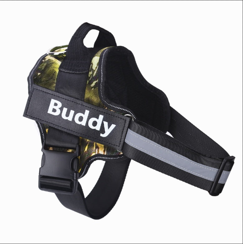 Personalized Reflective Adjustable Pet Harness For Small And Large Dogs