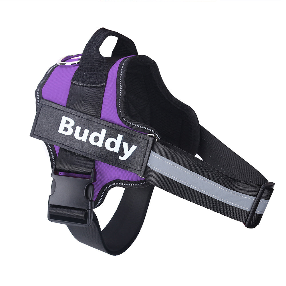 Personalized Reflective Adjustable Pet Harness For Small And Large Dogs